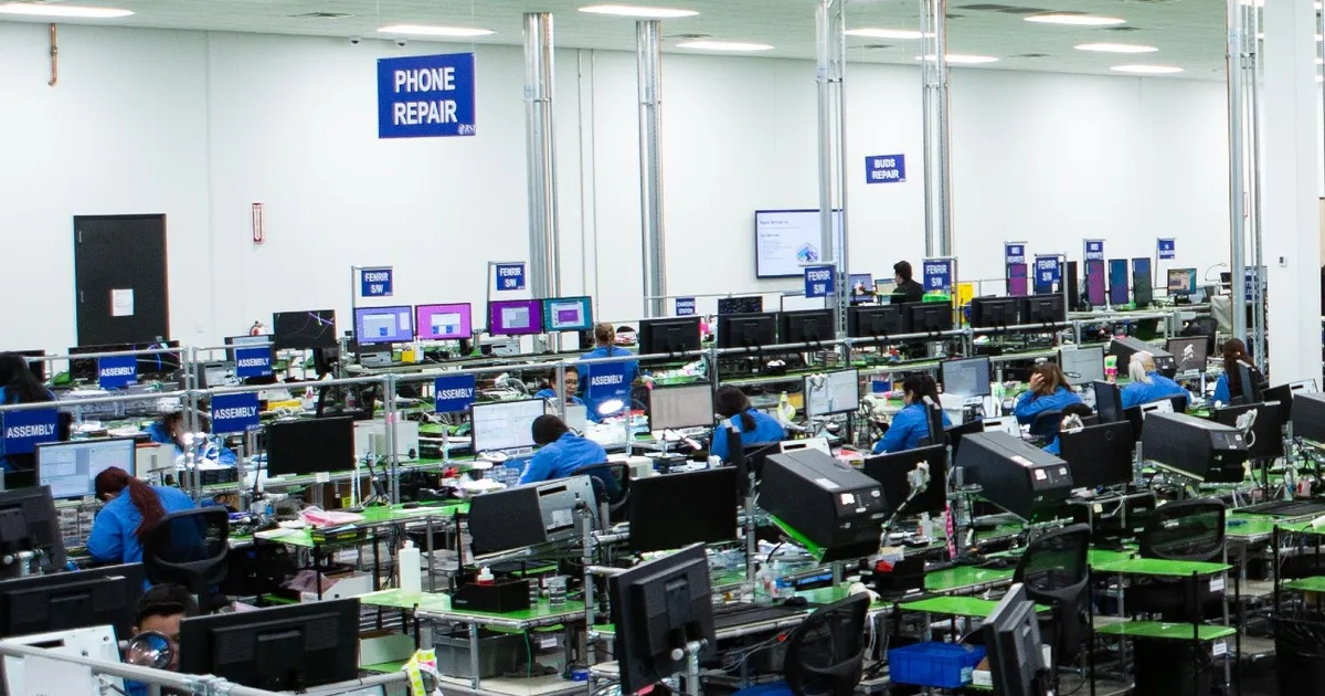 Repairing Broken Samsung Phones in a Giant Warehouse