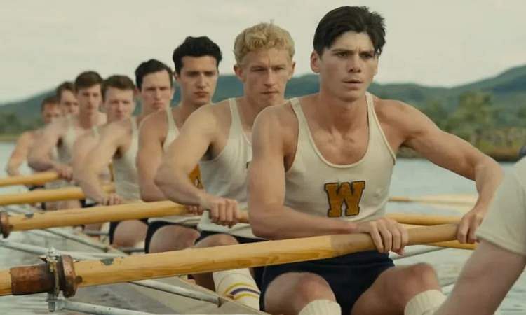 Featured image for George Clooney's 'The Boys in the Boat': A Sweet and Patriotic Sports Flick
