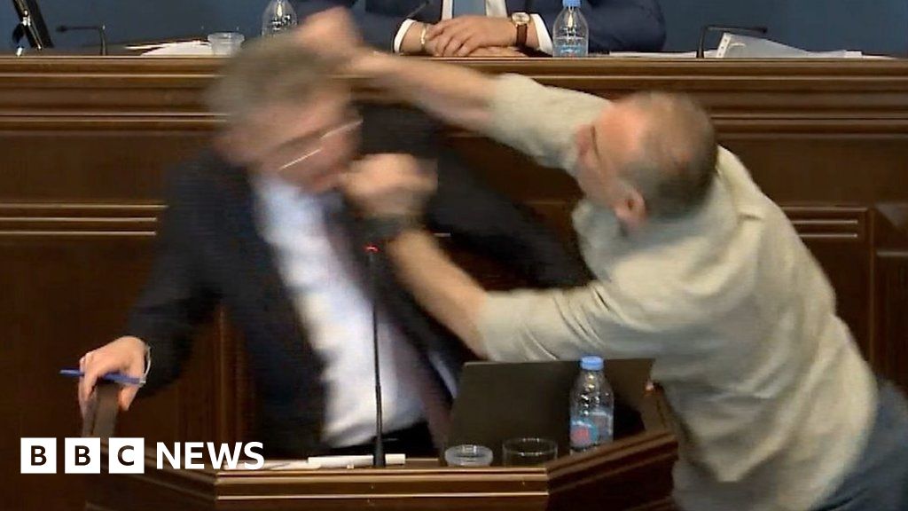 Featured image for "Violence Erupts in Georgia Parliament Over 'Foreign Agent' Bill"