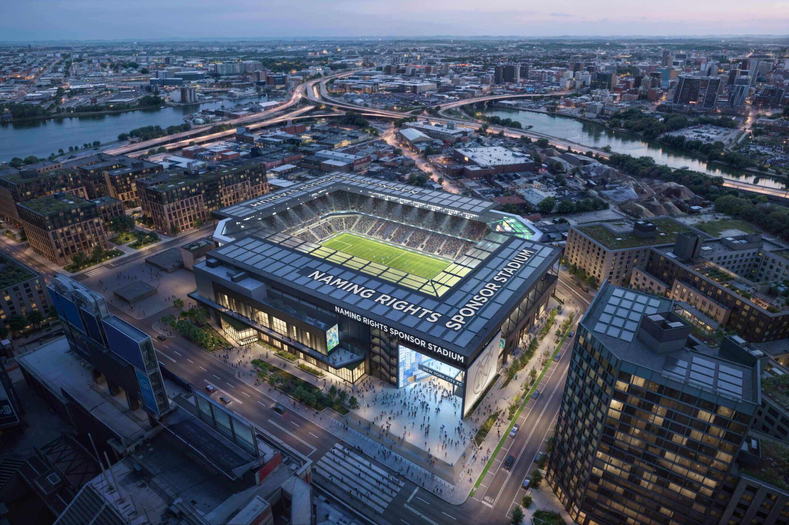 Featured image for "NYCFC's 'The Cube' Stadium Project Hits Milestone with Unveiling"
