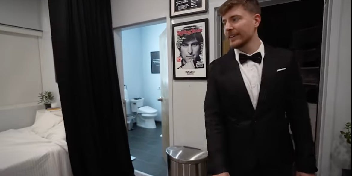 "Inside MrBeast's Office: A Look at His Unconventional Living Arrangement"