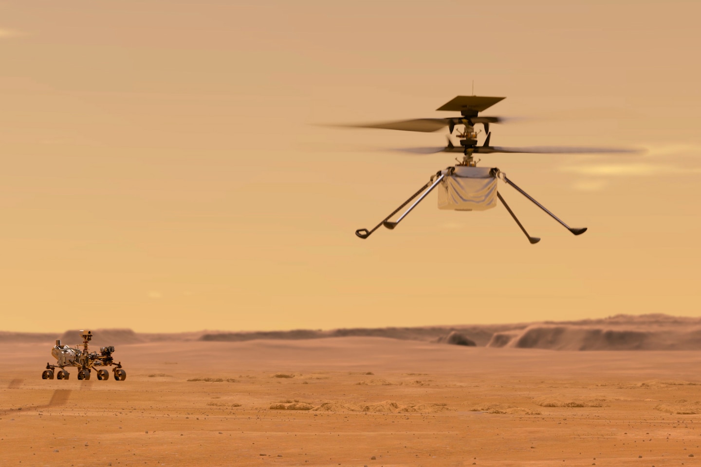 NASA's Ingenuity Mars helicopter experiences 6-day communication blackout.