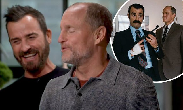 Woody Harrelson and Justin Theroux's Prank-filled Bromance on Set of White House Plumbers
