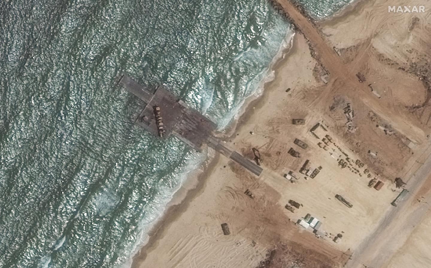 $320M US-Built Gaza Pier Collapses Amid Israel-Hamas Conflict