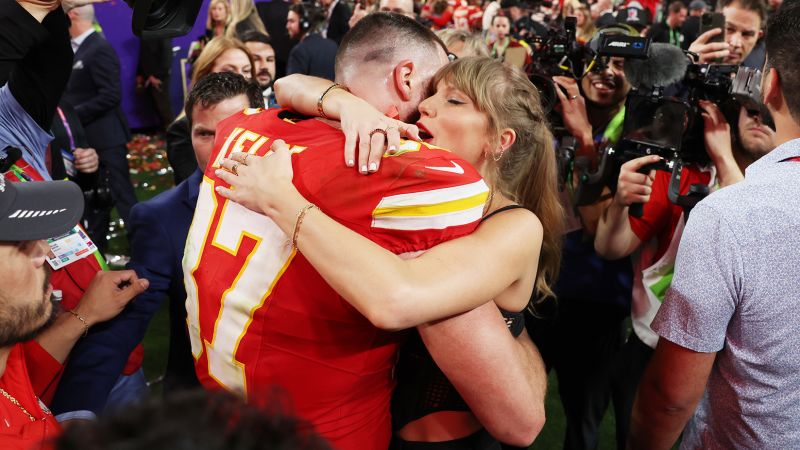 "Taylor Swift and Travis Kelce's Super Bowl 2024 Vegas Celebration"