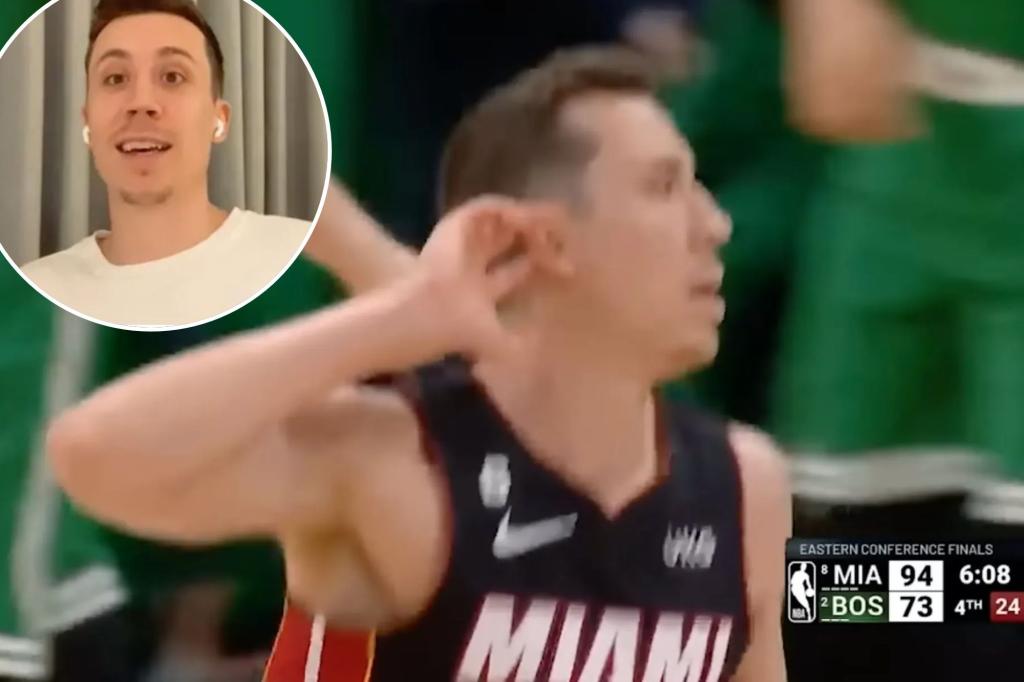 Featured image for Duncan Robinson's Explanation for Taunting Celtics Fans in Game 7