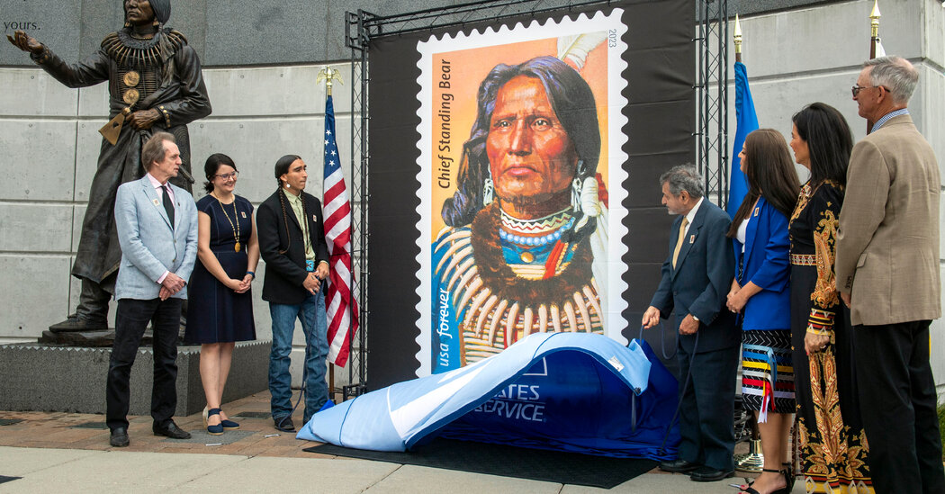 Featured image for Standing Bear immortalized on postage stamp.
