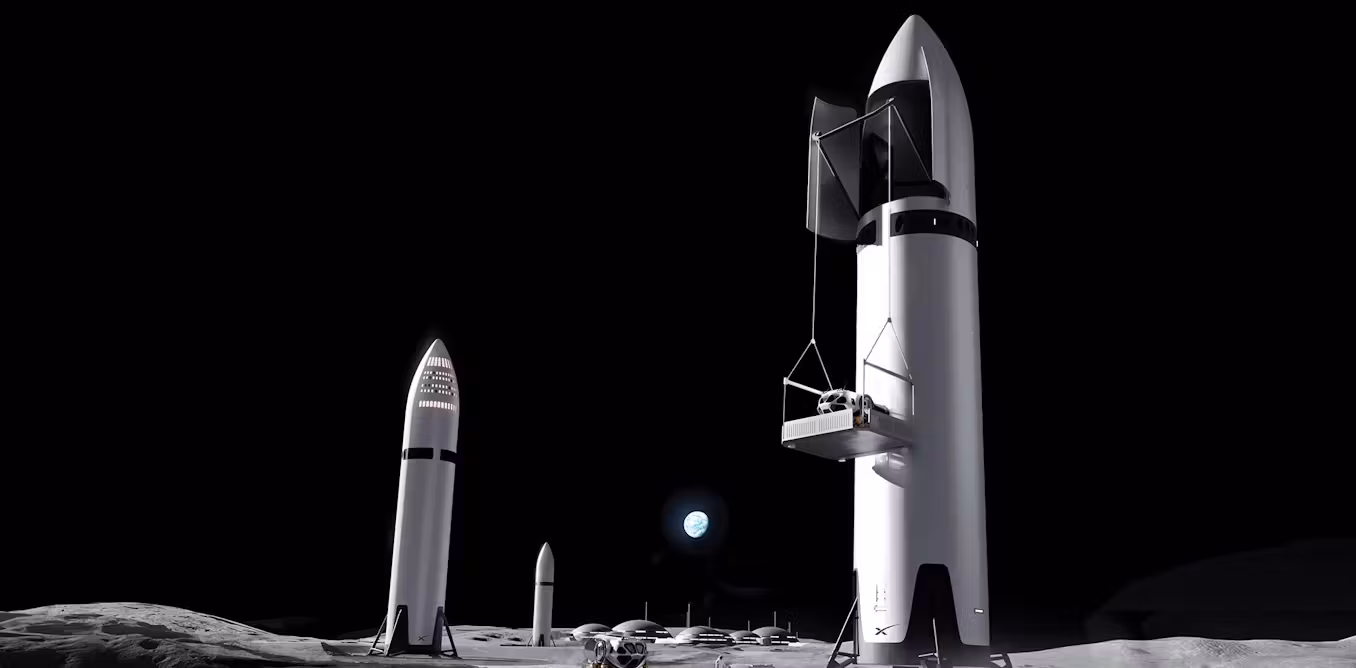 Featured image for NASA, SpaceX, and Blue Origin Race to Accelerate Moon Missions