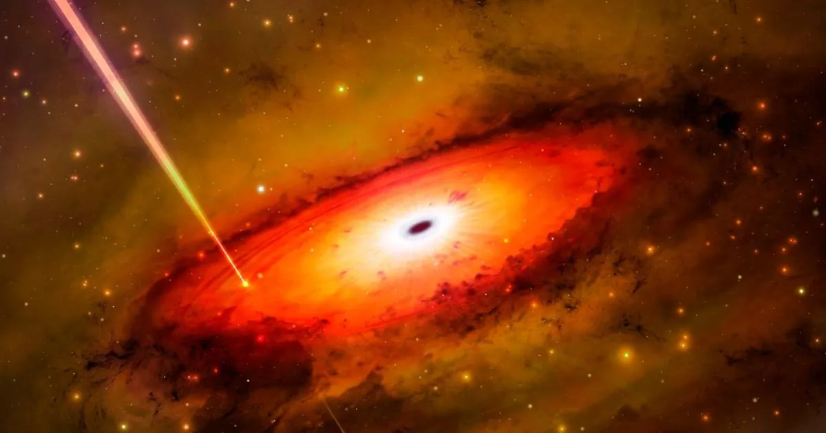 "Discovery: Supermassive Red-Ringed Black Hole Defies Cosmic Theories"