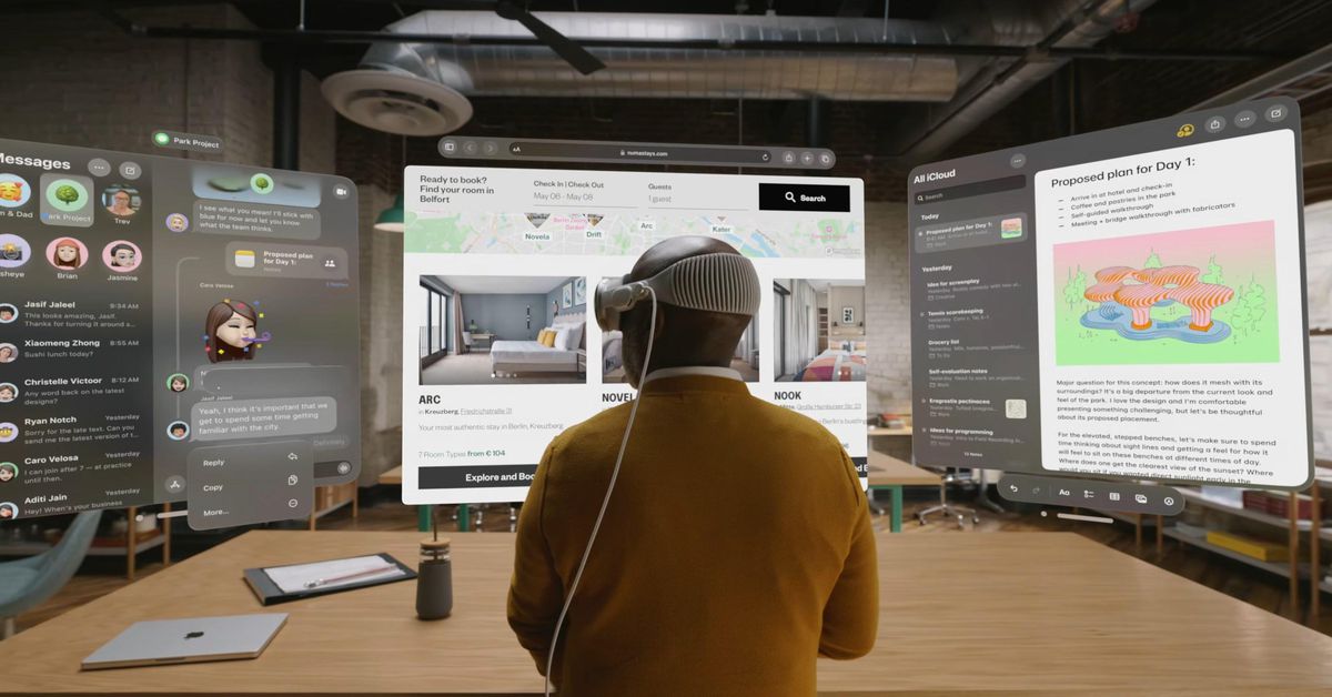 Apple's Vision Pro headset wows with mixed-reality technology.