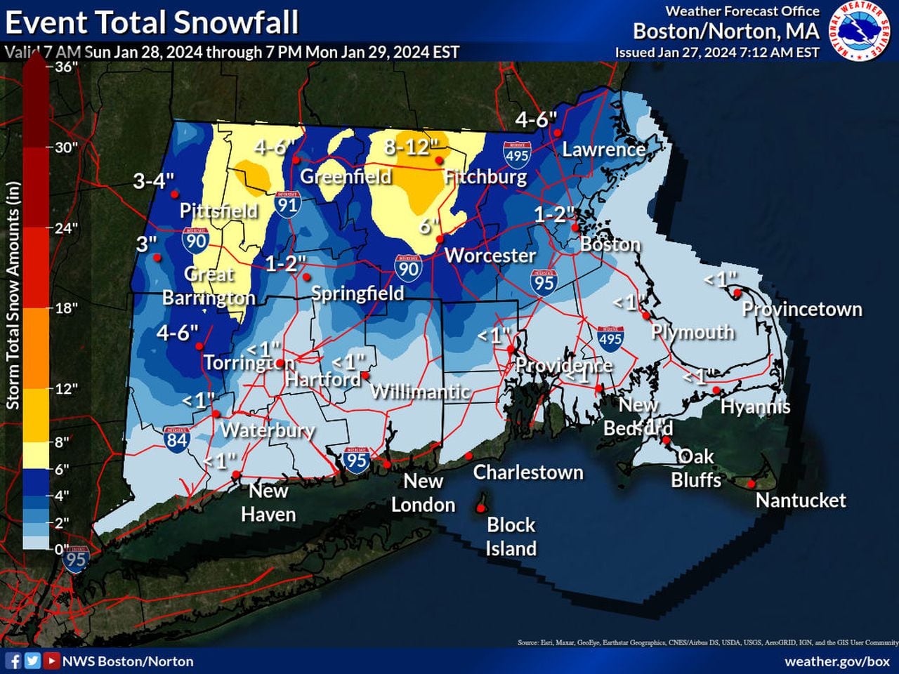 "New England Braces for Up to 9 Inches of Snow in Weekend Winter Storm"