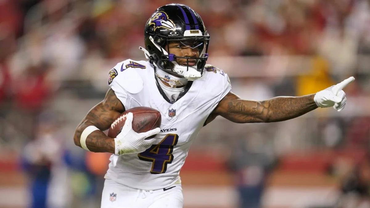 Featured image for Zay Flowers Poised to Boost Ravens' Playoff Hopes in 2024