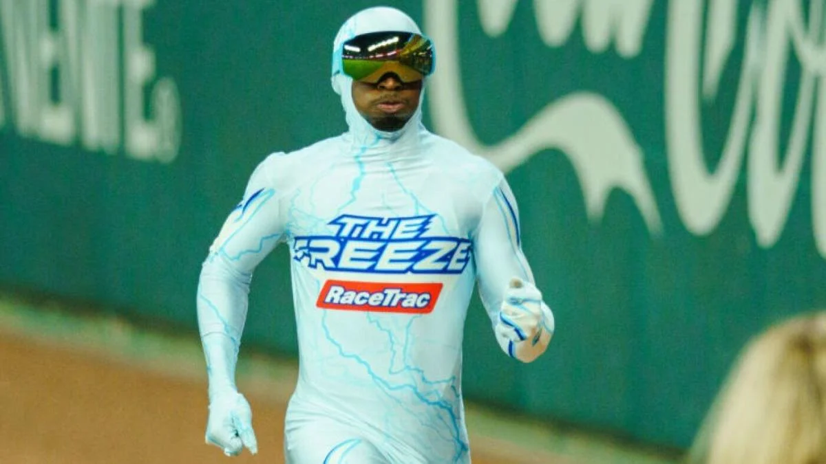 Featured image for Fan's Epic Fall Short of Victory in Race Against 'The Freeze' at Braves Game