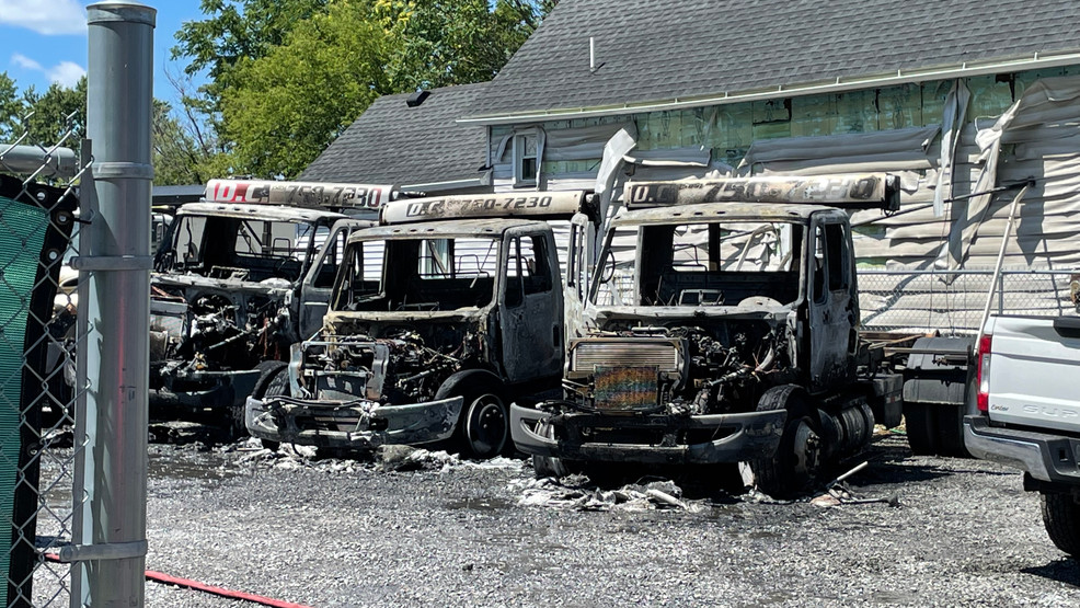 Massive Fire Engulfs Dump Trucks on Rochester's West Side
