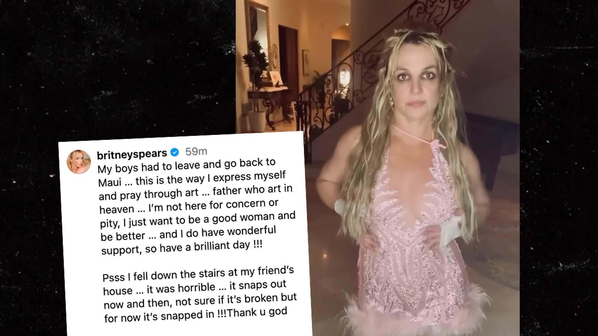 Featured image for Britney Spears Reveals Stairs Fall and Ongoing Knee Issues