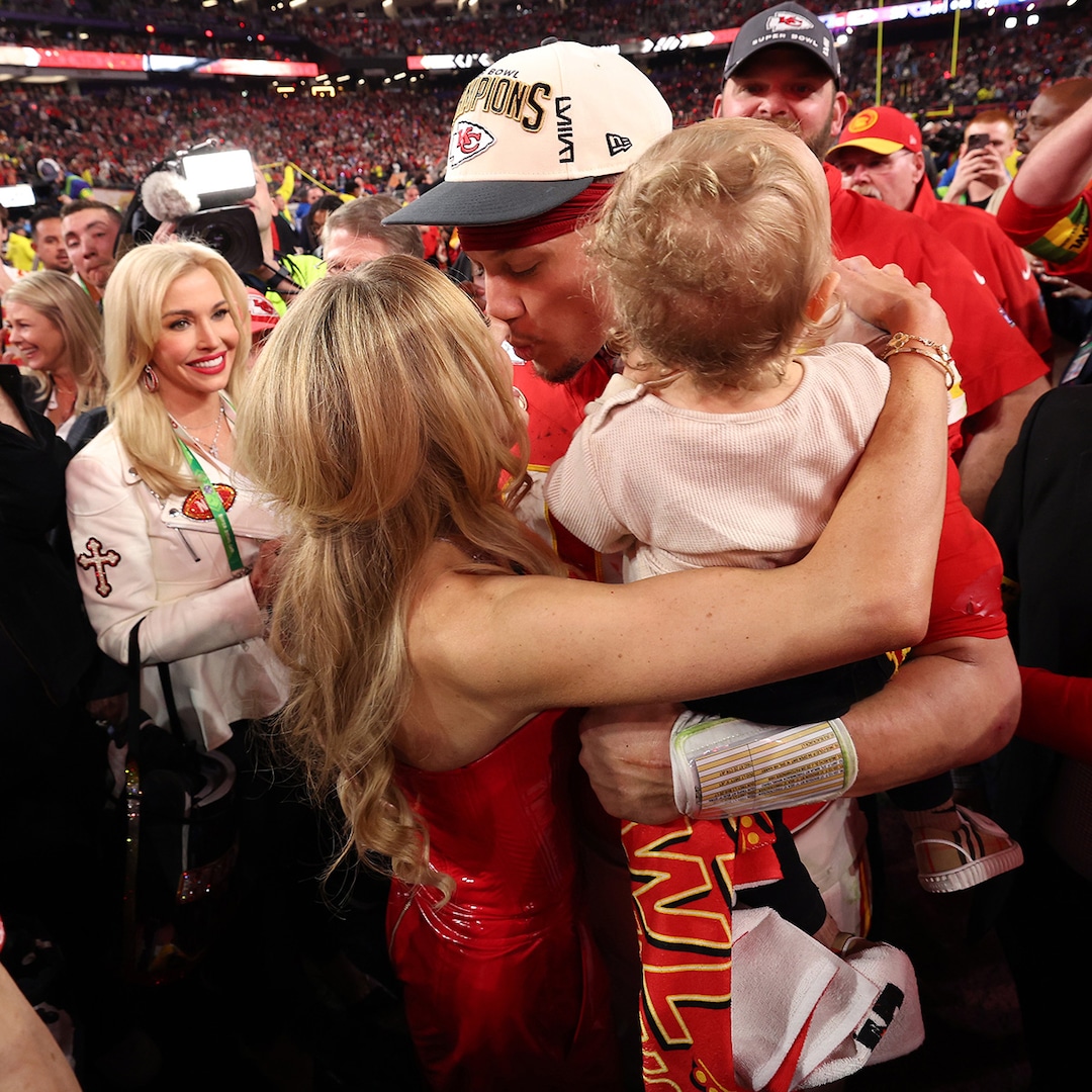 "Patrick and Brittany Mahomes' Super Bowl Family Celebration"