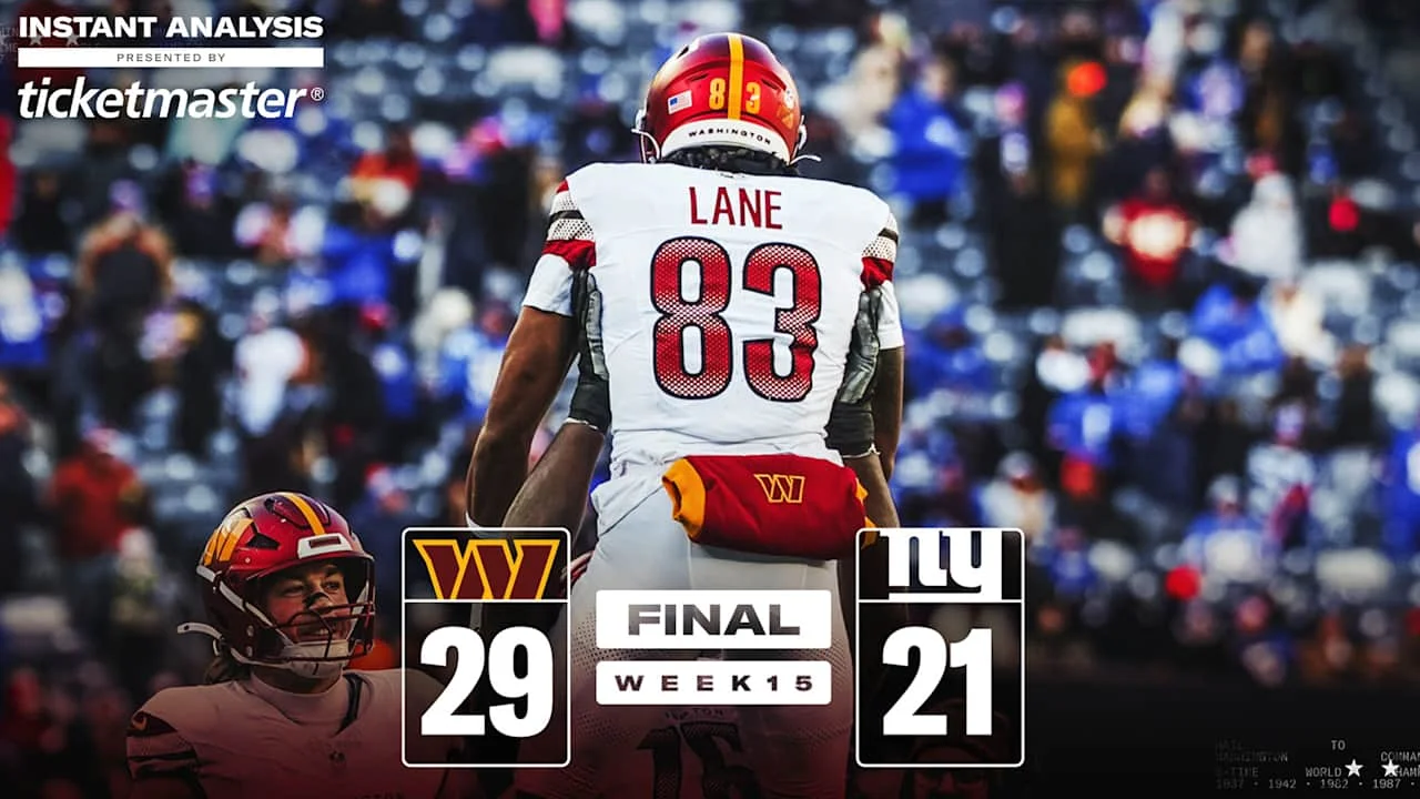 Commanders end eight-game skid with win over Giants