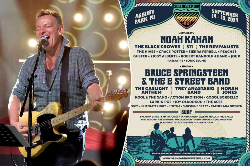 Featured image for "Springsteen to Headline Sea Hear Now 2024 Beach Festival"