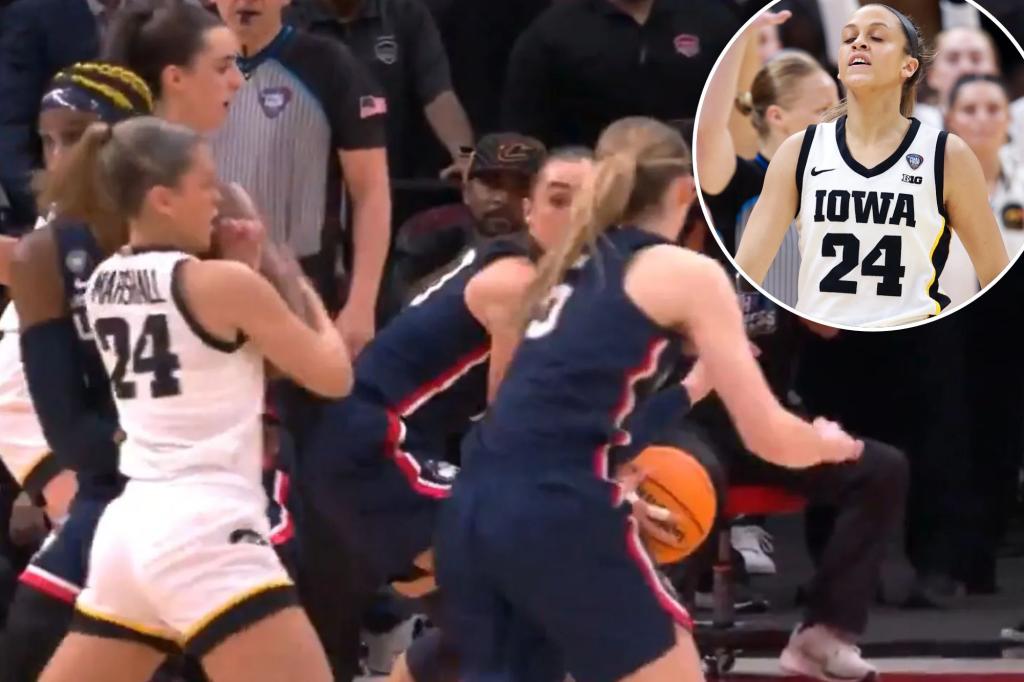 Featured image for "Iowa's Gabbie Marshall Deletes Social Media Due to Hate Comments After Controversial Foul"