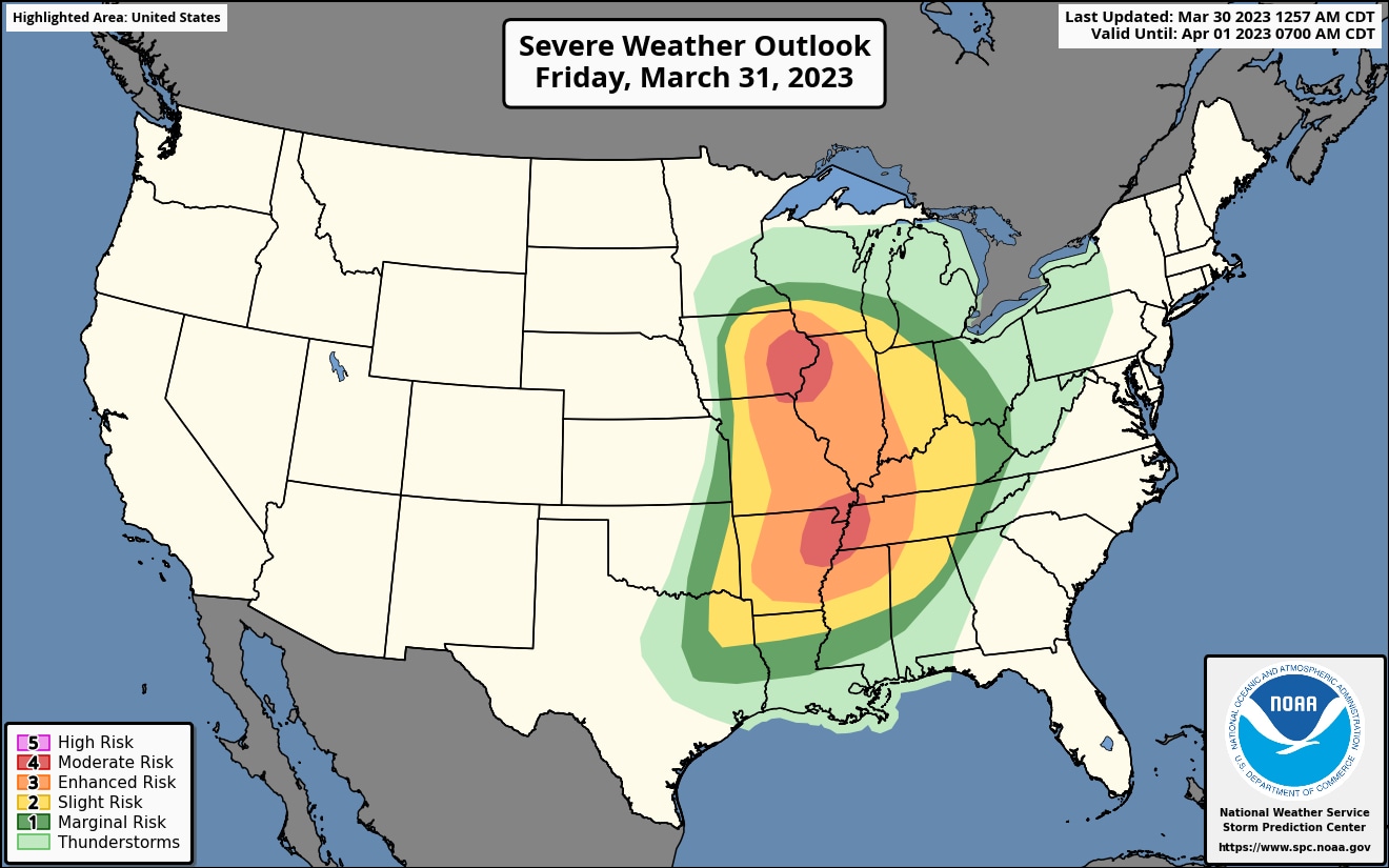 Central US Braces for Severe Tornado Outbreak.