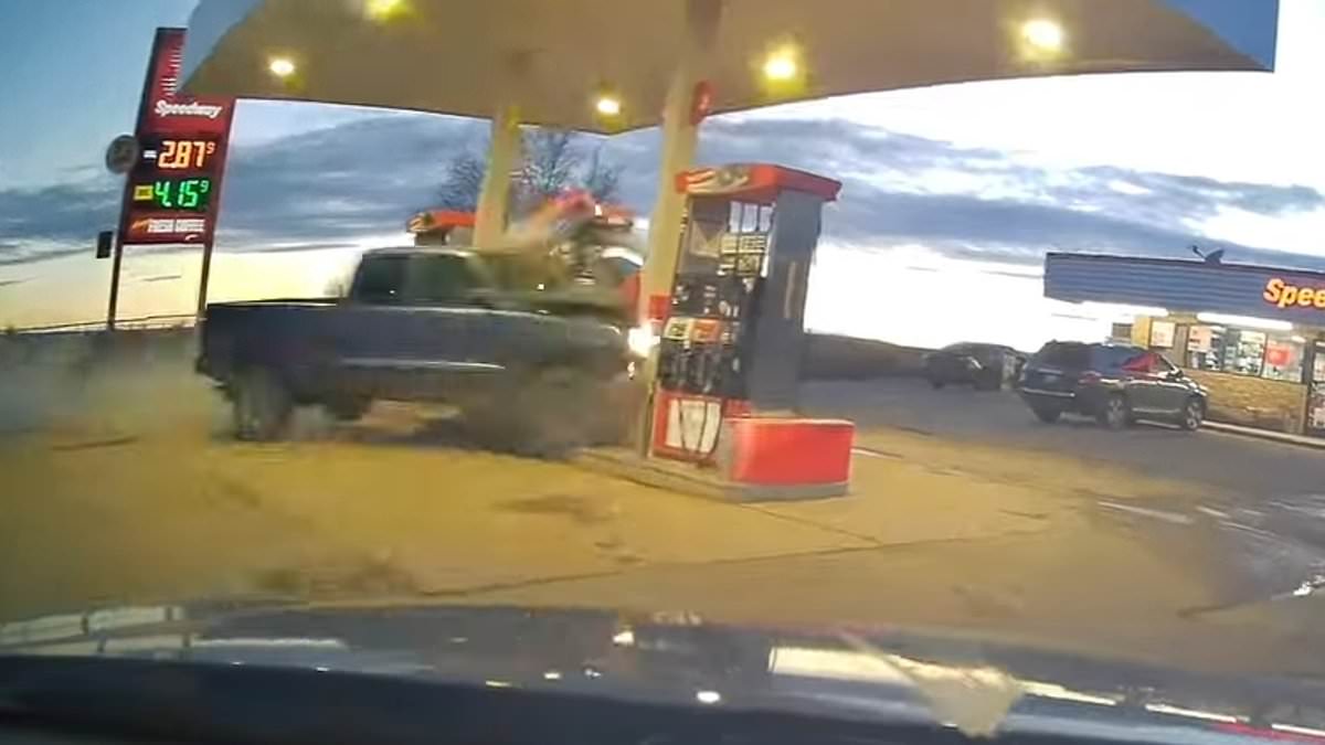 Featured image for Fiery Crash: Pickup Truck Destroys Gas Station in New Mexico