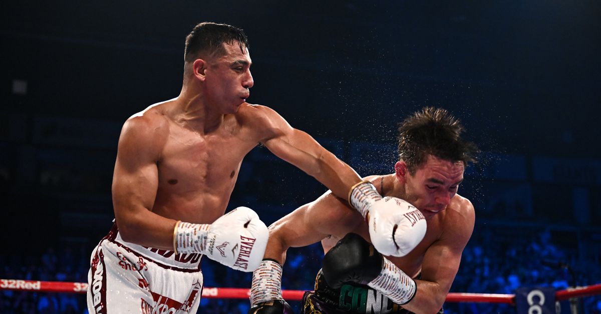 Featured image for Luis Alberto Lopez retains IBF title with stunning knockout of Michael Conlan.
