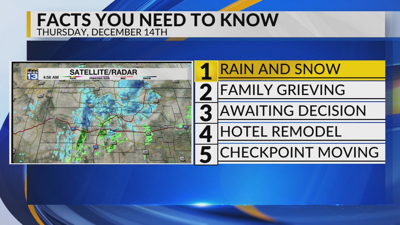 "Snowy Forecast: Grieving Family Awaits Decision on Hotel Remodel as Checkpoint Moves"