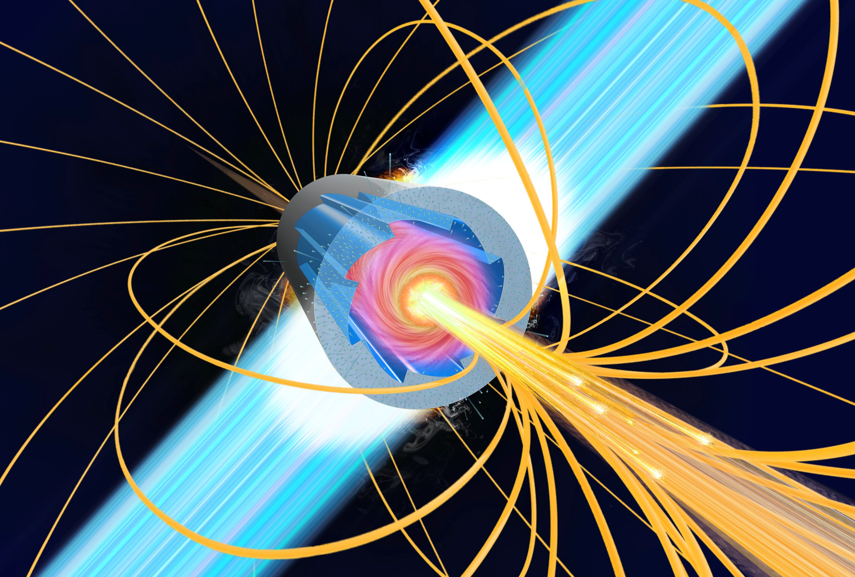 Featured image for Tabletop Technique for Generating Megatesla Magnetic Fields