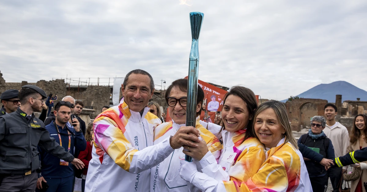 Featured image for Jackie Chan Lights the Olympic Torch in Pompeii
