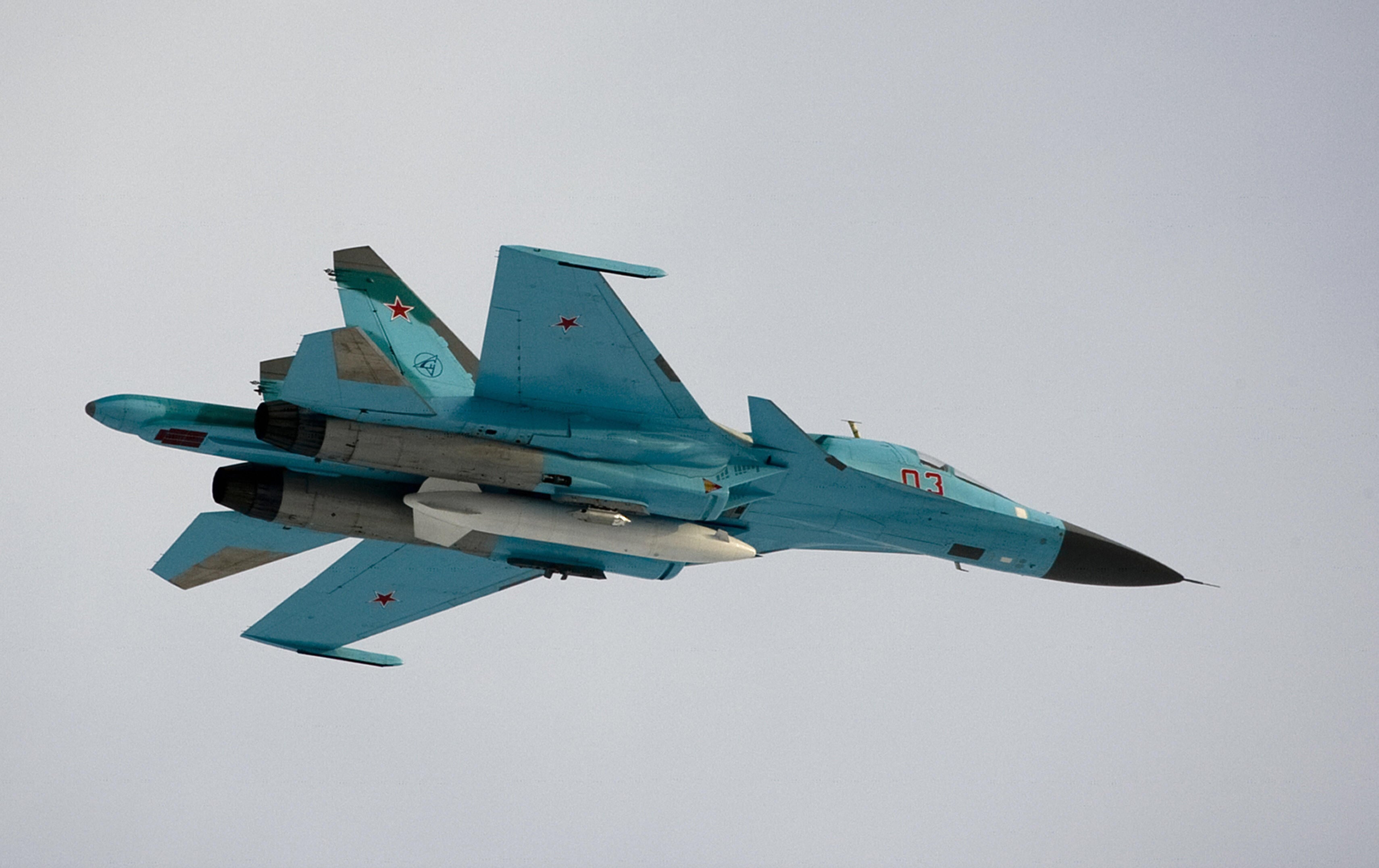 Russian Su-34 Fighter Jet Crashes During Training Exercise, Pilots Survive