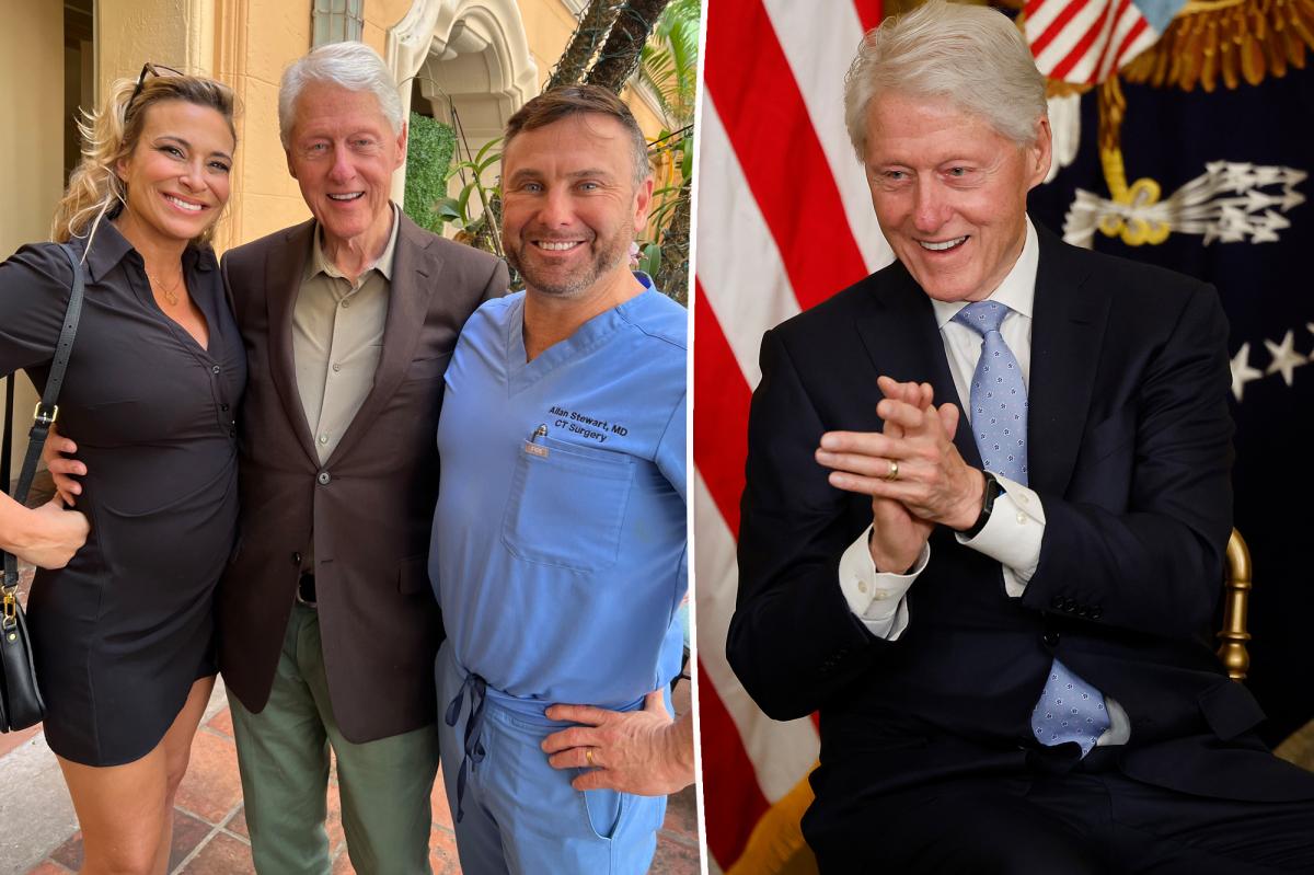 Bill Clinton reunites with lifesaving heart surgeon in chance encounter.