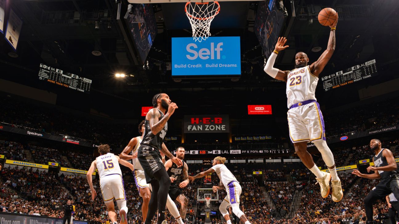 LeBron's Triple-Double Streak Leads Lakers Over Spurs