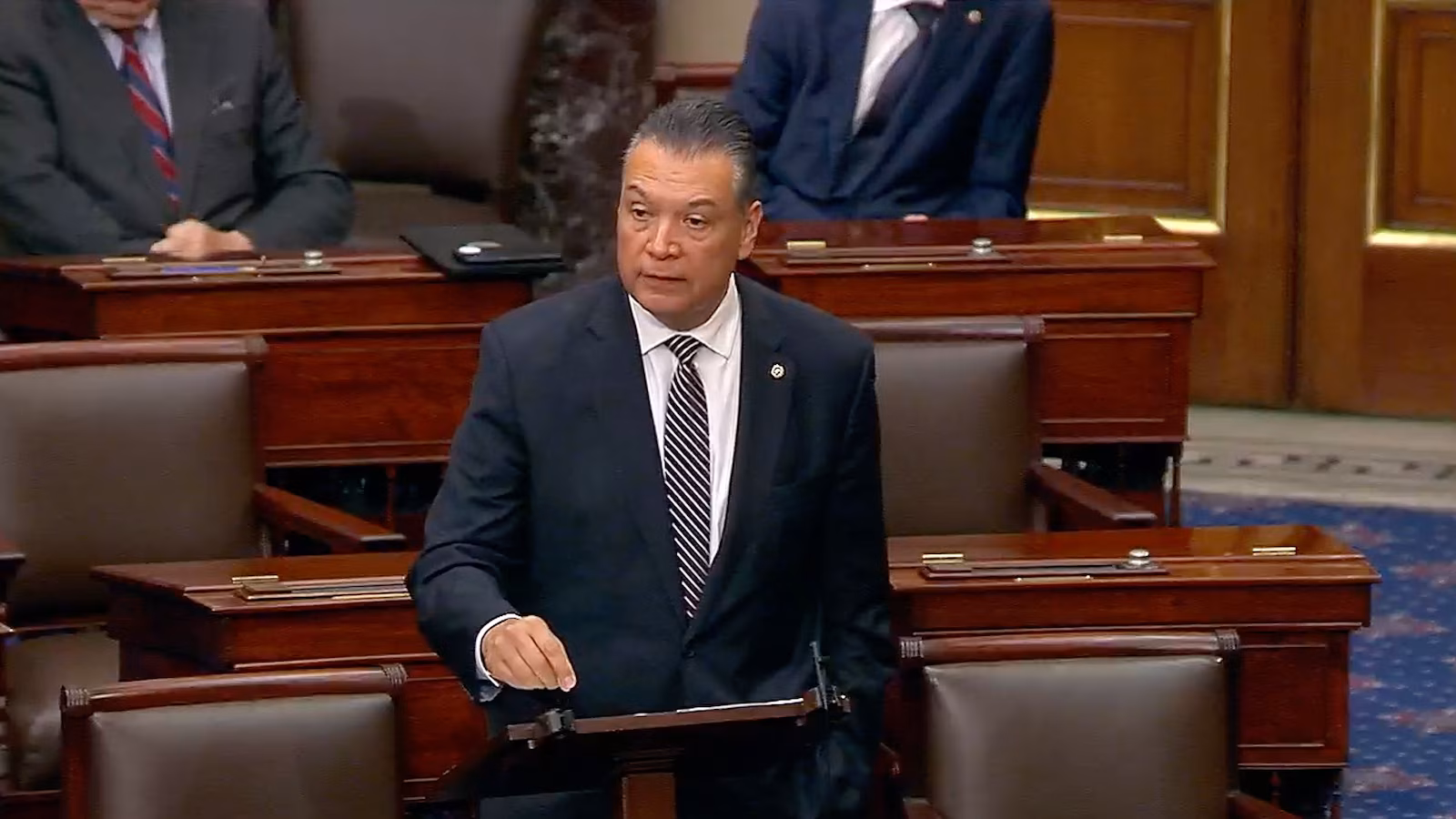 Featured image for Senator Padilla Faces Controversy and Emotional Moments Amid Political Tensions