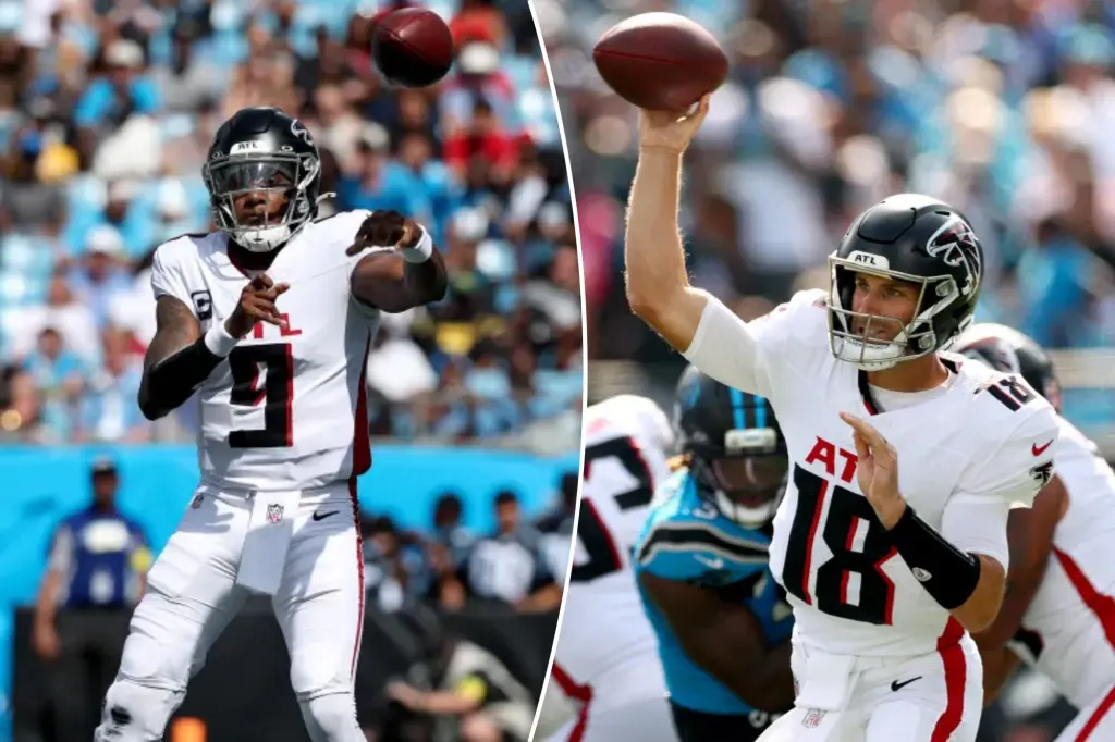 Featured image for Falcons stick with Penix as starting QB despite Cousins' brief appearance