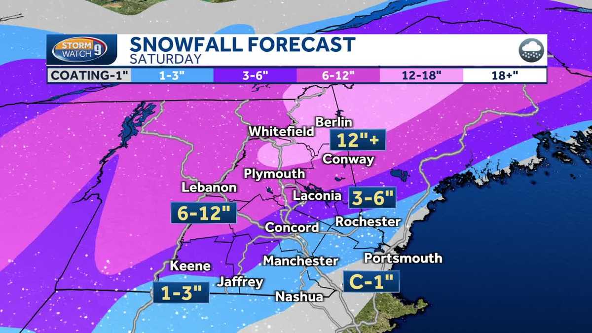 "New Hampshire Braces for Weekend Winter Storm with Heavy Snow and Rain"