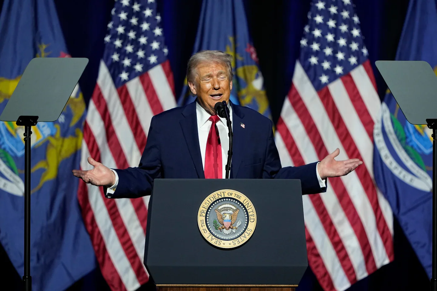 Trump blasts Powell as he pushes tariffs and affordability agenda in Detroit