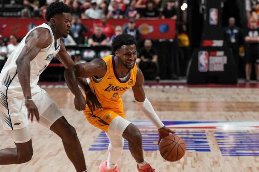 Featured image for Bronny James Shines in Summer League as Lakers Dominate Pelicans