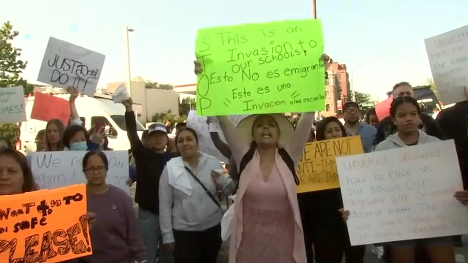 NYC Parents Protest Migrant Housing in School Gyms