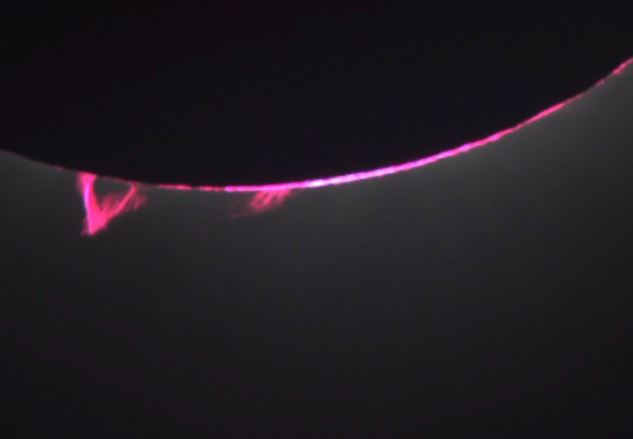 Featured image for "Mysterious Red Object Spotted During Monday's Total Solar Eclipse"