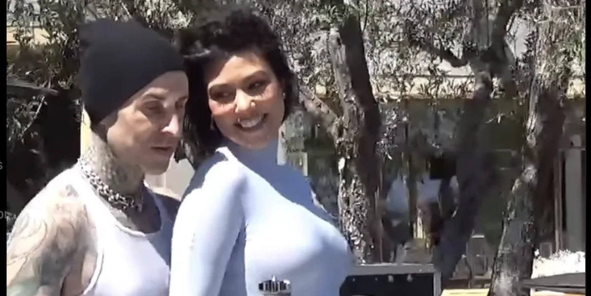 Kourtney Kardashian and Travis Barker announce baby's gender in Instagram post.