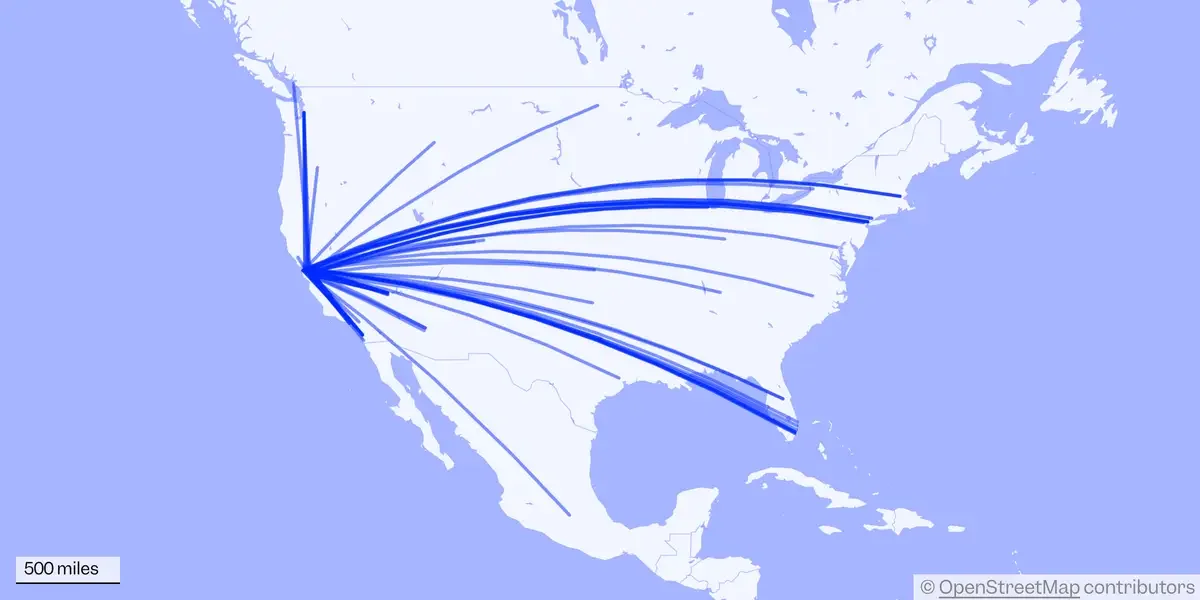 Sky-High Escape: Bay Area Jets Flee Post-Super Bowl Scene