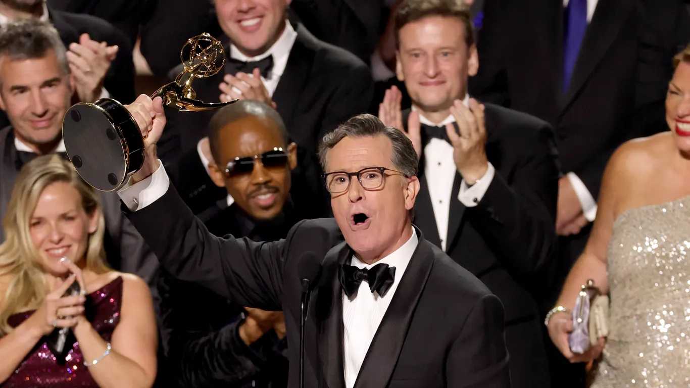 Featured image for Stephen Colbert's 'Late Show' Wins Emmy Amid CBS Cancellation