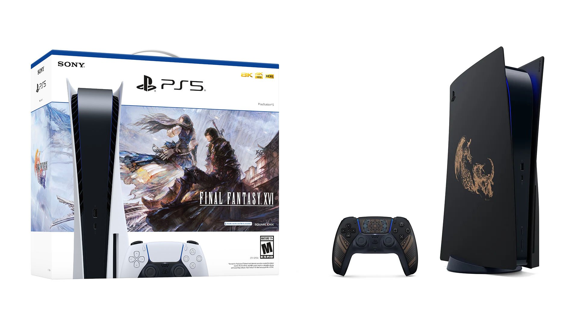 "Final Fantasy XVI PS5 Bundle Unveiled with Limited Edition Controller and Console Cover"