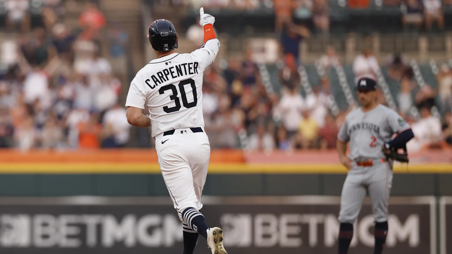 Featured image for Tigers' Carpenter Powers 6-3 Win Over Twins as Twins' Bullpen Struggles Continue