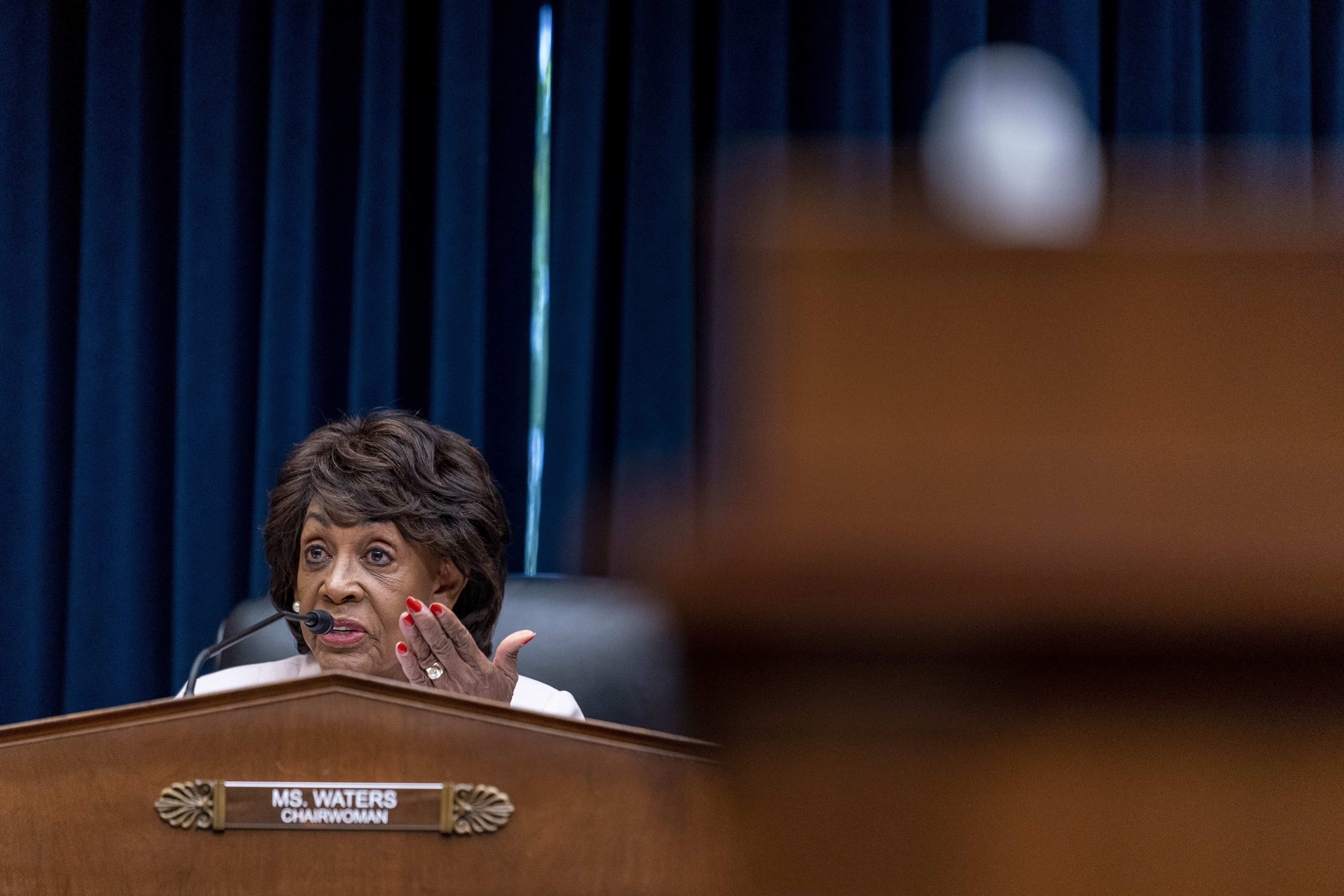 Featured image for Maxine Waters speaks out on Silicon Valley Bank failure and regulation.