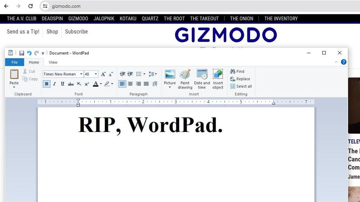 Featured image for "Microsoft Retires WordPad After Nearly 30 Years, Removing It from Windows 11"
