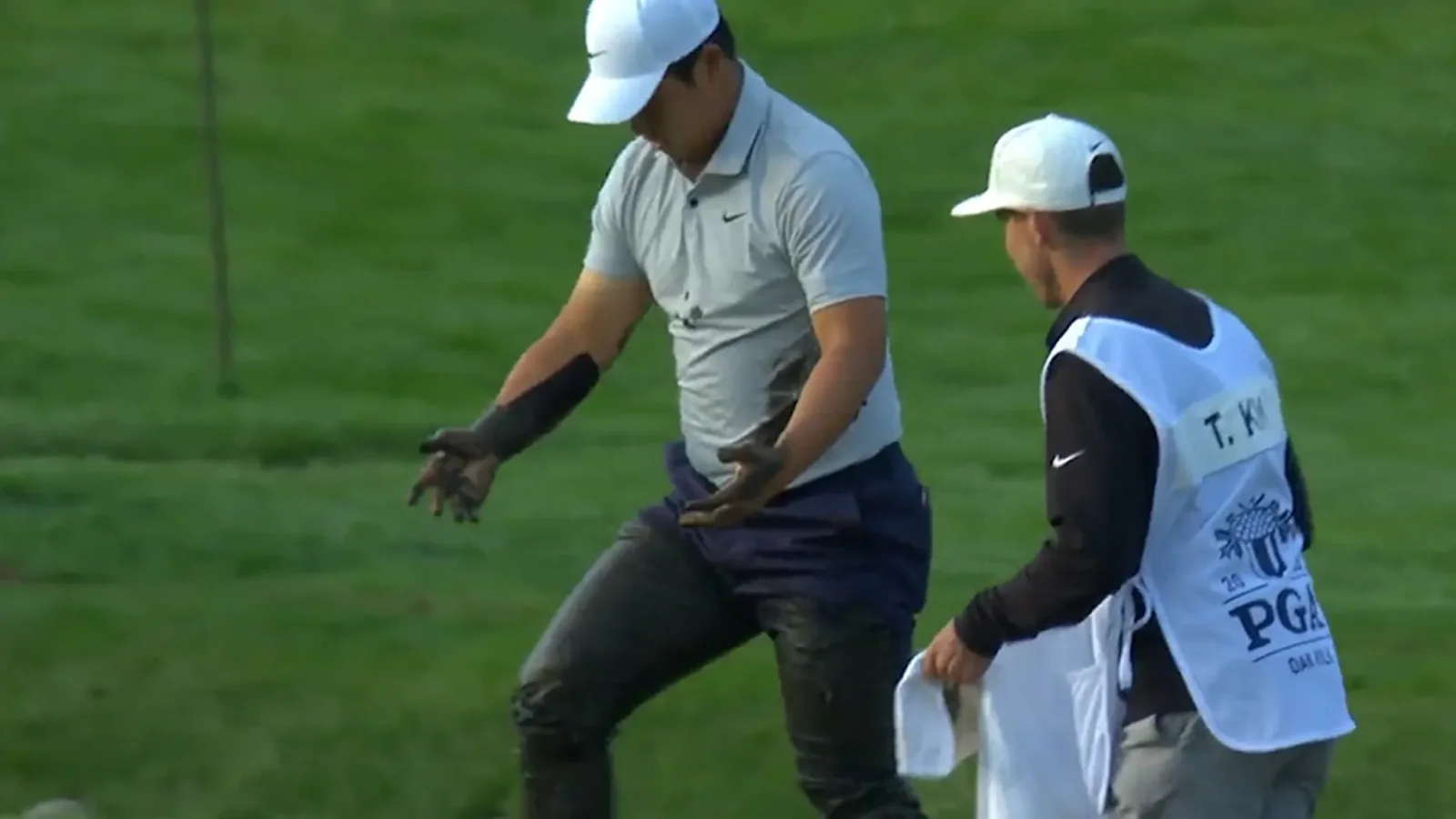 Tom Kim's Wild Mud Adventure at PGA Championship