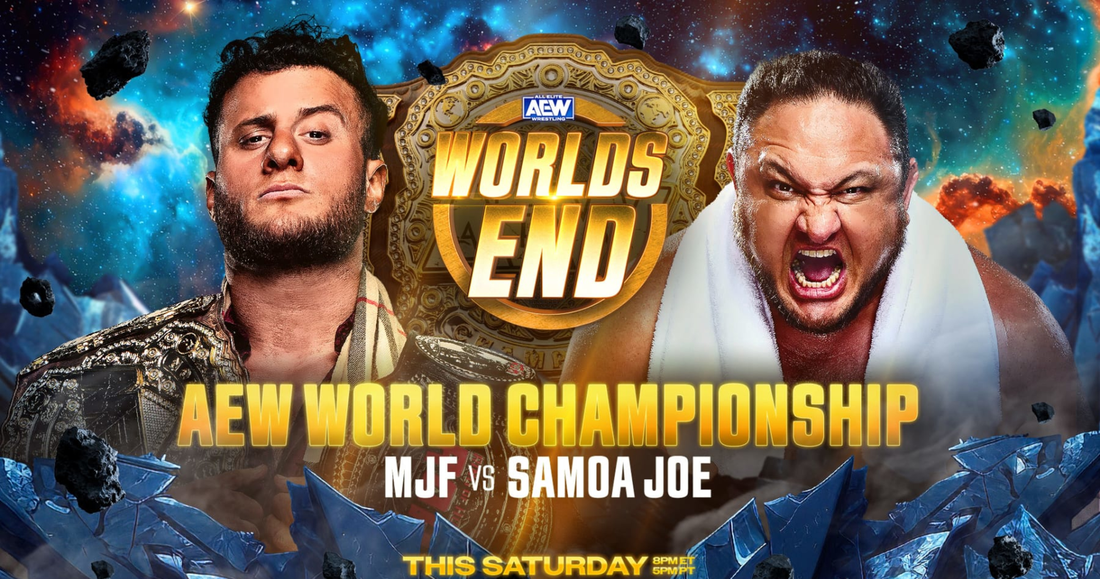 Featured image for "AEW Worlds End 2023: Championship Shakeup and Event Highlights"