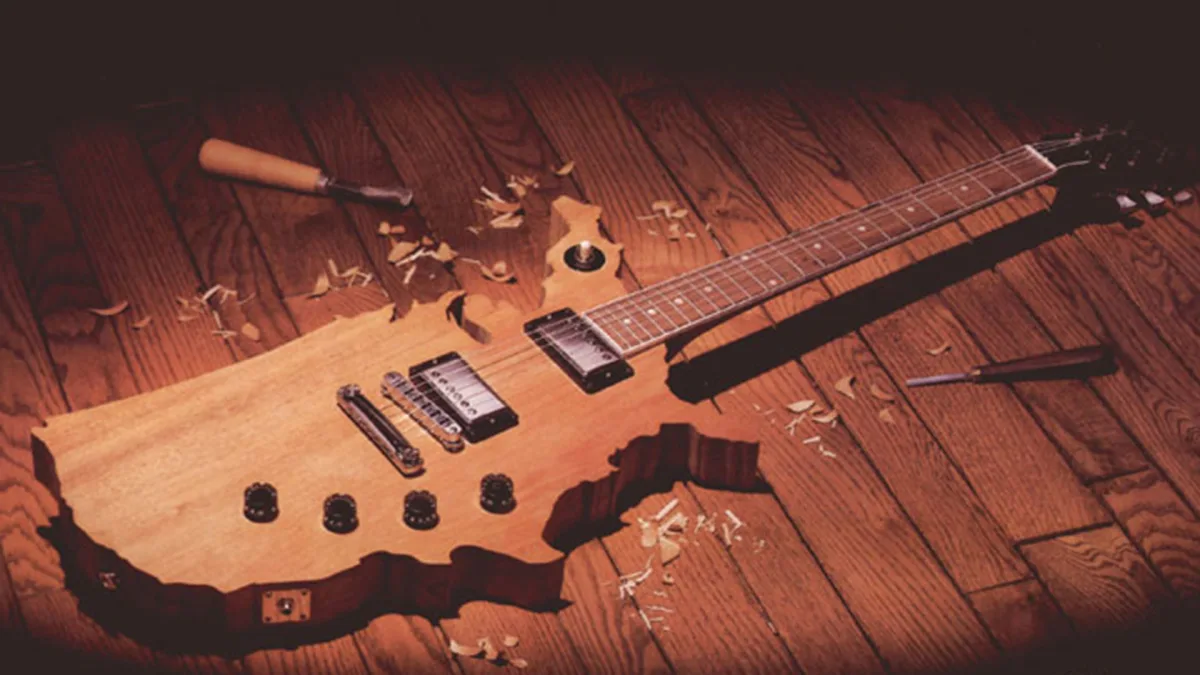 Featured image for YouTuber Unearths Legendary Gibson Map Guitar from 'American-made, world-played' Campaign