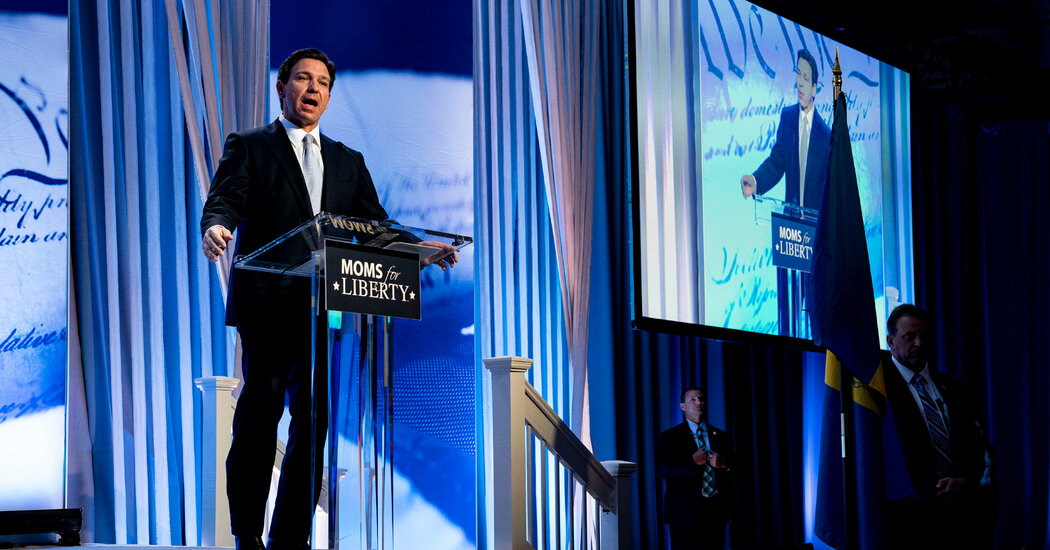 Featured image for "DeSantis and Trump Unite at Right-Wing Gathering"